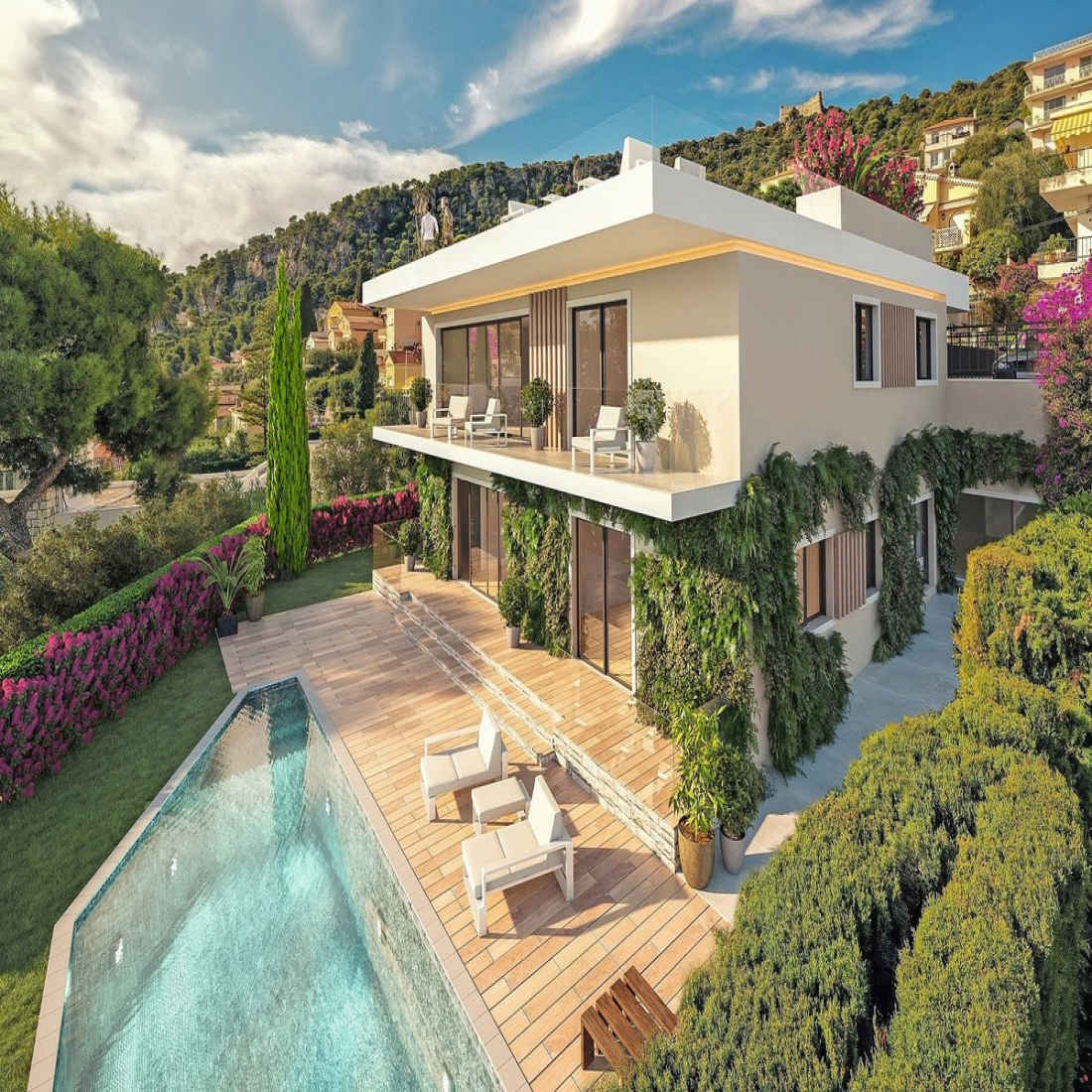 vente VILLEFRANCHE-SUR-MER VILLA R  NOV  E VUE MER Groupe Isit